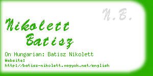 nikolett batisz business card